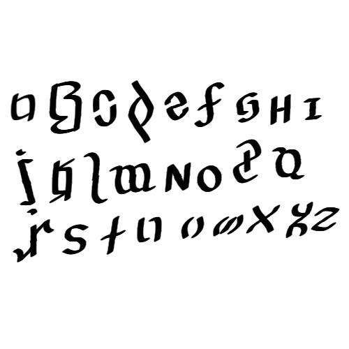 Ambigram Alphabet Font